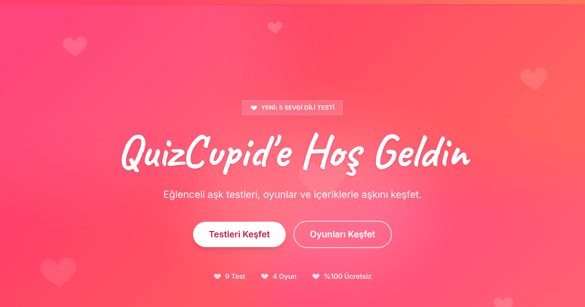 Built a free quiz site for couples (love language and compatibility tests, plus a couple of mini-gam logo